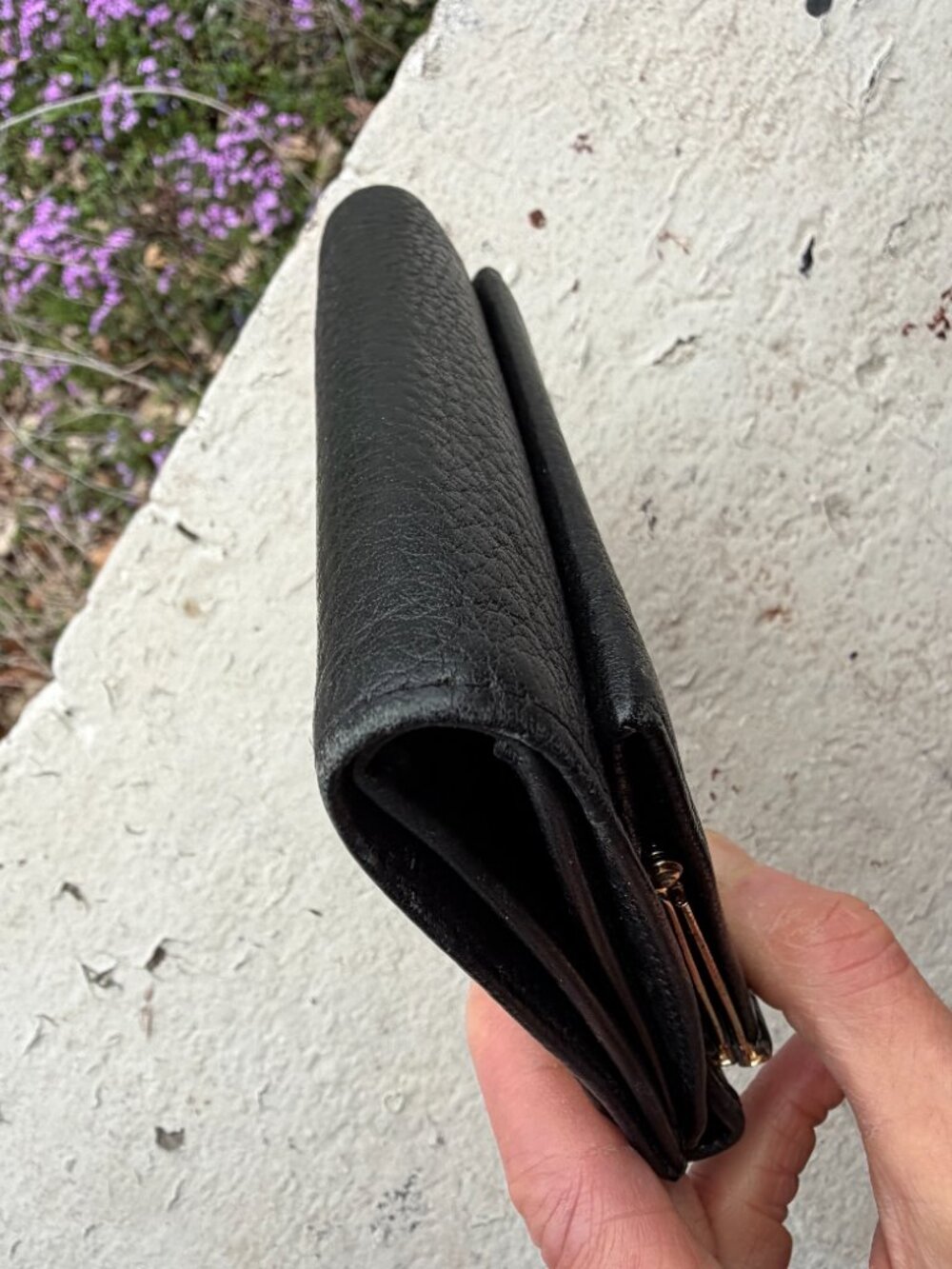 Dooney & Bourke Vintage USA 90s All Black Small Kisslock Coin Purse Wallet - Picture 4 of 9